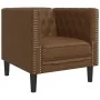 Chesterfield sofa set 3 pieces synthetic leather brown by , Sofas - Ref: Foro24-3209273, Price: 764,15 €, Discount: %