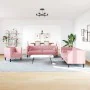 Set de sofás Chesterfield con cojines 3 piezas terciopelo rosa de , Sofás - Ref: Foro24-3209284, Precio: 852,00 €, Descuento: %