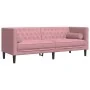 Set of Chesterfield sofas with 3 piece pink velvet cushions by , Sofas - Ref: Foro24-3209284, Price: 788,79 €, Discount: %