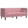 Set of Chesterfield sofas with 3 piece pink velvet cushions by , Sofas - Ref: Foro24-3209284, Price: 788,79 €, Discount: %