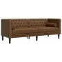 Set de sofás Chesterfield y cojines 3 pzs ante sintético marrón by , Sofas - Ref: Foro24-3209290, Price: 928,48 €, Discount: %