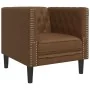 Set de sofás Chesterfield y cojines 3 pzs ante sintético marrón by , Sofas - Ref: Foro24-3209290, Price: 928,48 €, Discount: %