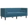 Set de sofás Chesterfield con cojines 2 piezas terciopelo azul by , Sofas - Ref: Foro24-3209299, Price: 663,03 €, Discount: %