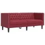 Chesterfield sofa set 2 pieces synthetic leather red red by , Sofas - Ref: Foro24-3209278, Price: 555,24 €, Discount: %