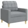 4-piece sofa set with footrest and cushions light gray fabric by , Sofas - Ref: Foro24-3278311, Price: 690,24 €, Discount: %