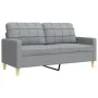 4-piece sofa set with footrest and cushions light gray fabric by , Sofas - Ref: Foro24-3278311, Price: 690,24 €, Discount: %