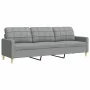 4-piece sofa set with footrest and cushions light gray fabric by , Sofas - Ref: Foro24-3278311, Price: 690,24 €, Discount: %