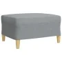 4-teilige Sofagarnitur mit Fußstütze und Kissen aus hellgrauem Stoff von , Sofas - Ref: Foro24-3278311, Preis: 701,00 €, Raba...