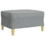 Juego de sofá 4 piezas con reposapiés y cojines tela gris claro de , Sofás - Ref: Foro24-3278311, Precio: 690,40 €, Descuento: %