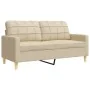 4-piece sofa set with footrest and cream fabric cushions by , Sofas - Ref: Foro24-3278313, Price: 705,71 €, Discount: %