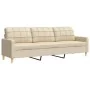 4-piece sofa set with footrest and cream fabric cushions by , Sofas - Ref: Foro24-3278313, Price: 705,71 €, Discount: %