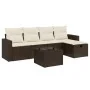 Set sofás de jardín 6 piezas y cojines ratán sintético marrón by , Garden sets - Ref: Foro24-3263479, Price: 367,40 €, Discou...