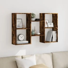 Estantería de pared madera ingeniería roble ahumado 96x18x60 cm by , Shelves and shelves - Ref: Foro24-853231, Price: 42,07 €...