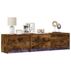 LED-TV-Möbel aus geräucherter Eiche 165x34x40 cm von , TV-Möbel - Ref: Foro24-852254, Preis: 109,35 €, Rabatt: %