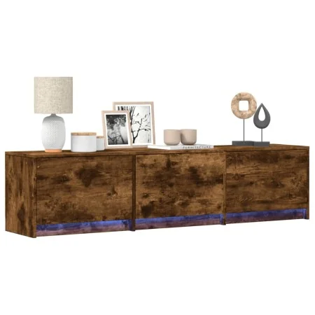LED TV furniture engineered smoked oak 165x34x40 cm by , TV Furniture - Ref: Foro24-852254, Price: 109,19 €, Discount: %