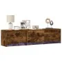 LED TV furniture engineered smoked oak 165x34x40 cm by , TV Furniture - Ref: Foro24-852254, Price: 109,19 €, Discount: %