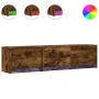 LED TV furniture engineered smoked oak 165x34x40 cm by , TV Furniture - Ref: Foro24-852254, Price: 109,19 €, Discount: %