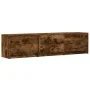 LED TV furniture engineered smoked oak 165x34x40 cm by , TV Furniture - Ref: Foro24-852254, Price: 109,19 €, Discount: %