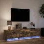 Mueble de TV LED madera ingeniería roble ahumado 165x34x40 cm de , Muebles TV - Ref: Foro24-852254, Precio: 109,19 €, Descuen...