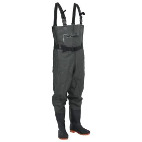 Chest wader with boots and dark green belt size 41 by , Waders for hunting and fishing - Ref: Foro24-4016993, Price: 38,45 €,...