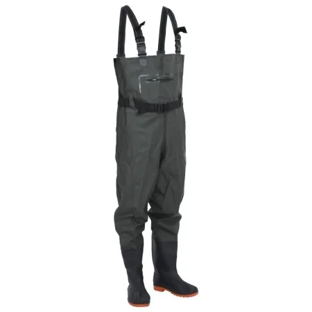 Chest wader with boots and dark green belt size 41 by , Waders for hunting and fishing - Ref: Foro24-4016993, Price: 38,45 €,...