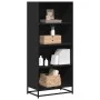 Estantería de madera de ingeniería negra 60x35x139 cm de , Librerías y estanterías - Ref: Foro24-3300840, Precio: 95,11 €, De...