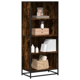 Engineered wood smoked oak bookshelf 60x35x139 cm by , Bookcases and shelves - Ref: Foro24-3300842, Price: 94,89 €, Discount: %