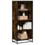 Engineered wood smoked oak bookshelf 60x35x139 cm by , Bookcases and shelves - Ref: Foro24-3300842, Price: 94,89 €, Discount: %