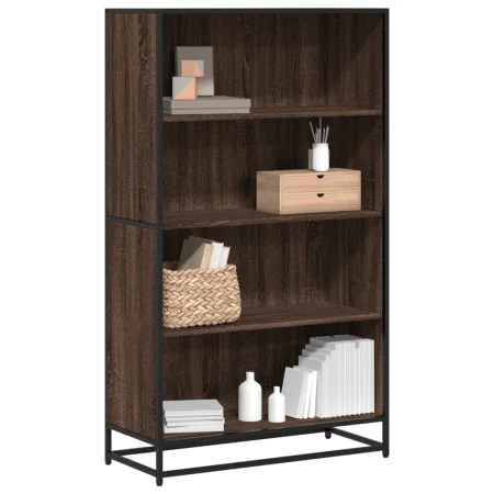 Estantería de madera de ingeniería marrón roble 80,5x35x139 cm de , Librerías y estanterías - Ref: Foro24-3300849, Precio: 11...