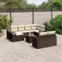 Set of garden sofas 11 pcs cushions synthetic rattan brown by , Garden sets - Ref: Foro24-3266253, Price: 646,53 €, Discount: %
