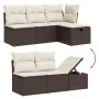 Set of garden sofas 11 pcs cushions synthetic rattan brown by , Garden sets - Ref: Foro24-3266253, Price: 646,53 €, Discount: %