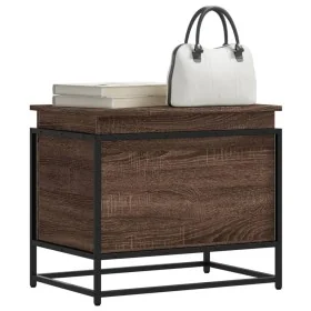 Storage box with brown oak wood lid 60x40x51.5 cm by , Storage baskets - Ref: Foro24-848798, Price: 54,68 €, Discount: %