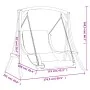 Swing with cushion solid fir wood with teak finish by , Garden rockers - Ref: Foro24-3200618, Price: 370,50 €, Discount: %