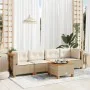 Juego de sofás jardín con cojines 5 pzas ratán sintético beige by , Garden sets - Ref: Foro24-3261727, Price: 375,06 €, Disco...