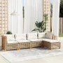 Set Gartensofas mit Kissen 5 Stück synthetisches Rattan beige von , Gartensets - Ref: Foro24-3261790, Preis: 417,45 €, Rabatt: %