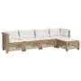 Set of garden sofas with cushions 5 pcs synthetic rattan beige by , Garden sets - Ref: Foro24-3261790, Price: 417,45 €, Disco...