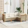 Juego de sofás jardín con cojines 4 pzas ratán sintético beige von , Gartensets - Ref: Foro24-3261799, Preis: 338,90 €, Rabat...