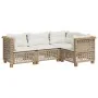 Set of garden sofas with cushions 4 pcs synthetic rattan beige by , Garden sets - Ref: Foro24-3261802, Price: 367,63 €, Disco...