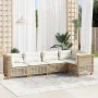 Set Gartensofas mit Kissen 5 Stück synthetisches Rattan beige von , Gartensets - Ref: Foro24-3261814, Preis: 443,01 €, Rabatt: %