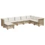 Set de sofás de jardín y cojines 8 piezas ratán sintético beige von , Gartensets - Ref: Foro24-3261958, Preis: 671,07 €, Raba...