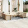 Set de sofás de jardín con cojines 9 pzas ratán sintético beige von , Gartensets - Ref: Foro24-3261979, Preis: 696,05 €, Raba...