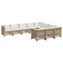 Juego de sofás jardín con cojines beige 10 pzas ratán sintético by , Garden sets - Ref: Foro24-3262036, Price: 862,03 €, Disc...