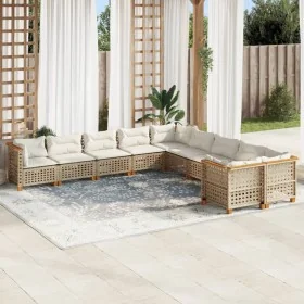 Juego de sofás jardín con cojines beige 10 pzas ratán sintético by , Garden sets - Ref: Foro24-3262048, Price: 862,03 €, Disc...