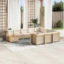 Set de sofás de jardín 11pzas con cojines ratán sintético beige von , Gartensets - Ref: Foro24-3262057, Preis: 834,83 €, Raba...