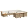Set de sofás de jardín 11pzas con cojines ratán sintético beige von , Gartensets - Ref: Foro24-3262057, Preis: 834,83 €, Raba...