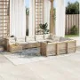 Set de sofás de jardín 11pzas con cojines ratán sintético beige von , Gartensets - Ref: Foro24-3262060, Preis: 917,68 €, Raba...