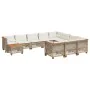 Set de sofás de jardín 11pzas con cojines ratán sintético beige von , Gartensets - Ref: Foro24-3262060, Preis: 917,68 €, Raba...