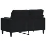 Sofá de 2 plazas con cojines terciopelo negro 120 cm by , Sofas - Ref: Foro24-3278214, Price: 246,72 €, Discount: %