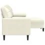 Sofá de 3 plazas con taburete de terciopelo crema 180 cm by , Sofas - Ref: Foro24-3278275, Price: 353,39 €, Discount: %