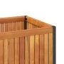 Jardinera de madera maciza de acacia y acero 45x45x44 cm von , Töpfe und Pflanzgefäße - Ref: Foro24-367610, Preis: 79,38 €, R...